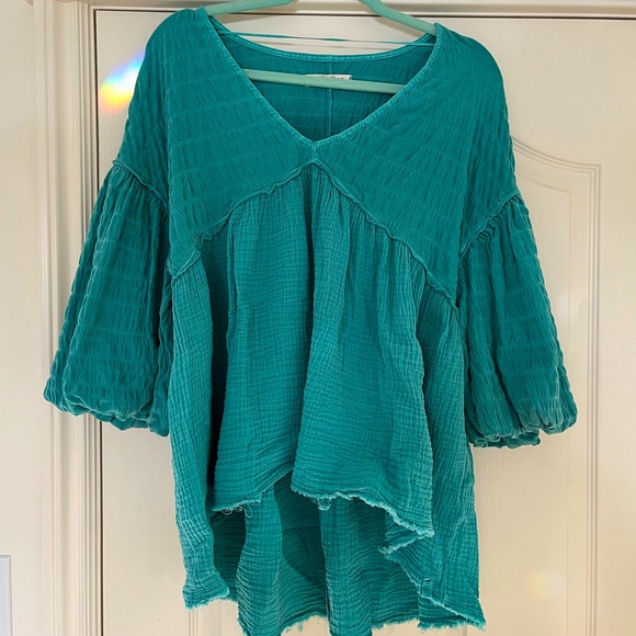 We The Free Balloon Sleeve Shirt NWOT - Picture 1 of 3